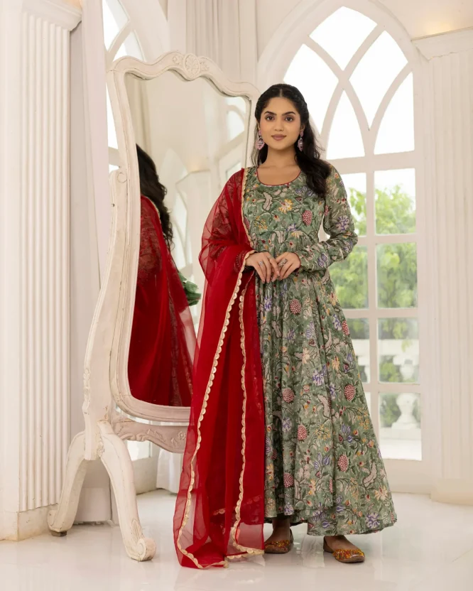 Forest Bloom Chanderi Set