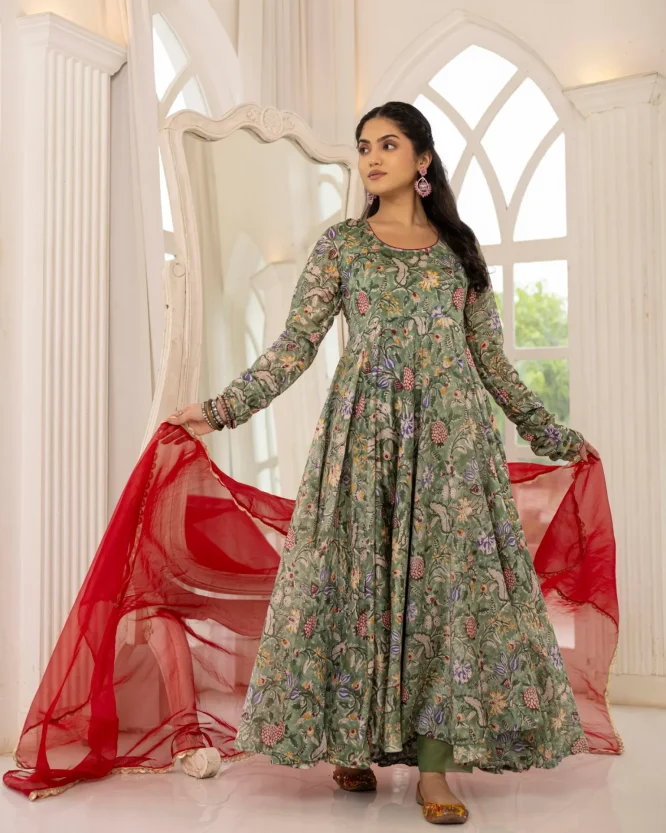 Forest Bloom Chanderi Set