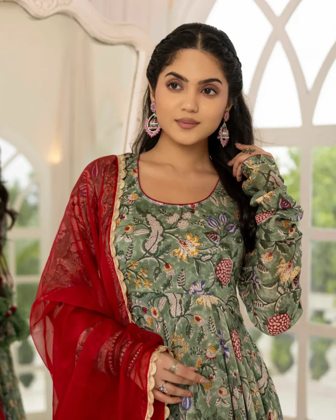Forest Bloom Chanderi Set
