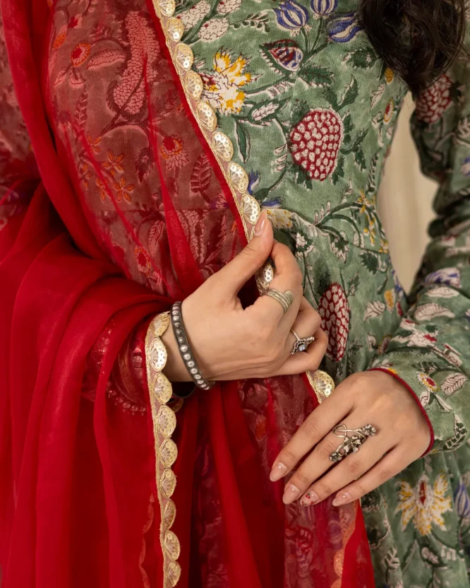 Forest Bloom Chanderi Set