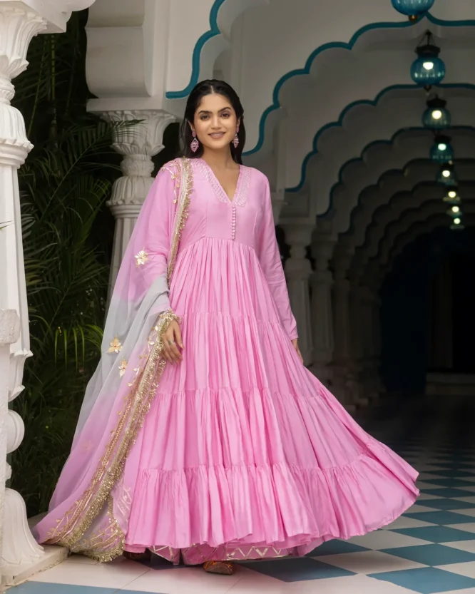 Blush Pink Gotta Patti Kurta Set