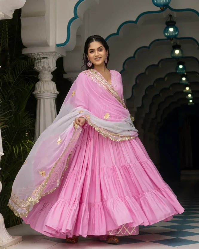 Blush Pink Gotta Patti Kurta Set