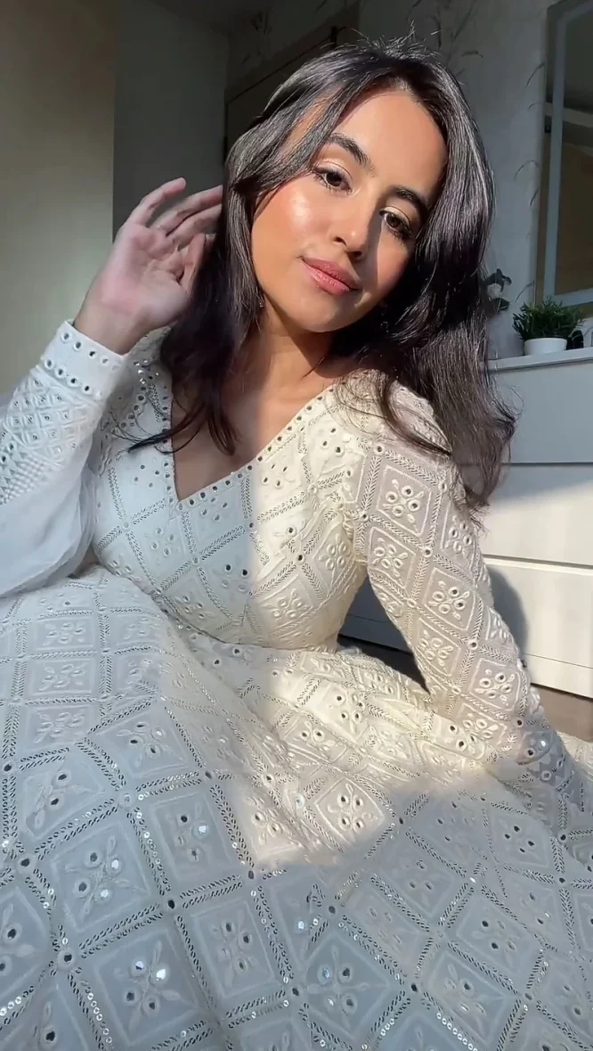 Chandni Mirrorwork Anarkali
