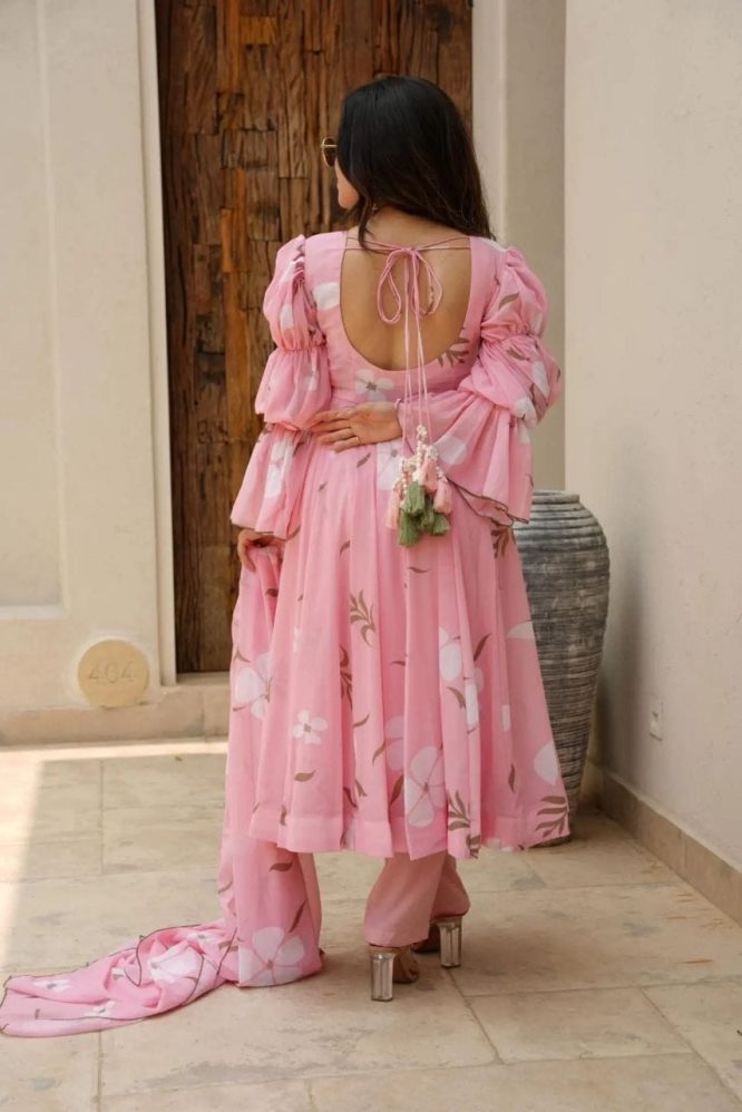Rose Quartz Georgette Suit Set