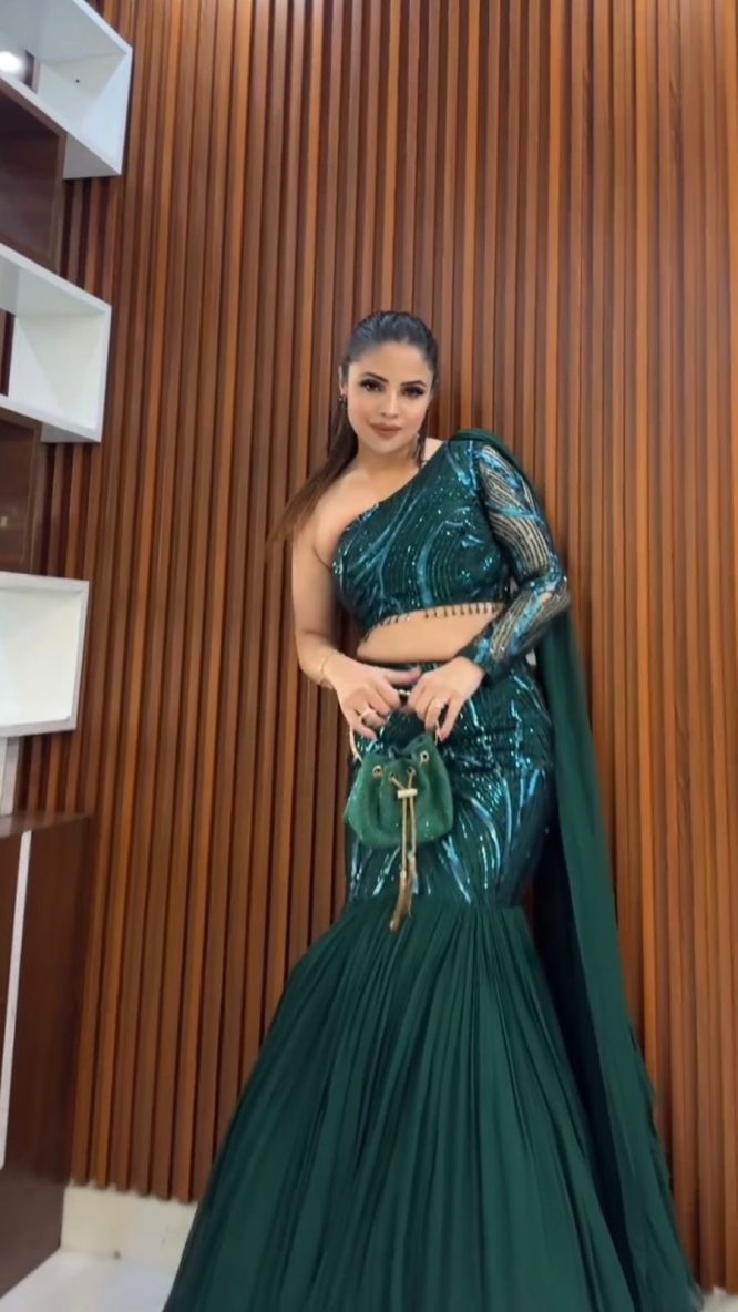 Party Perfect Embroidered Fusion Lehenga   Saree