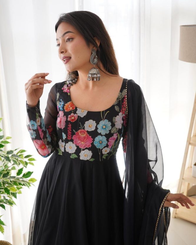 Floral Symphony Anarkali
