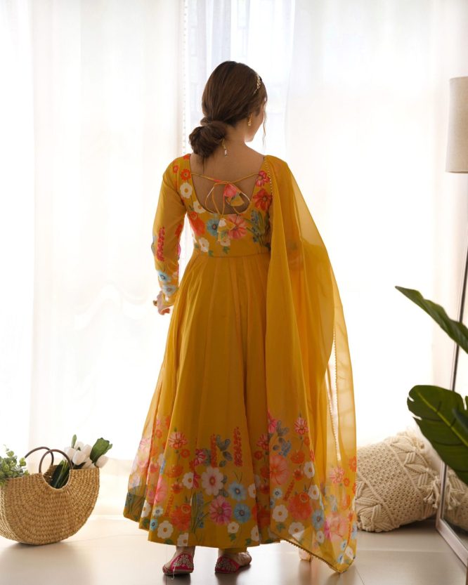 Floral Symphony Anarkali