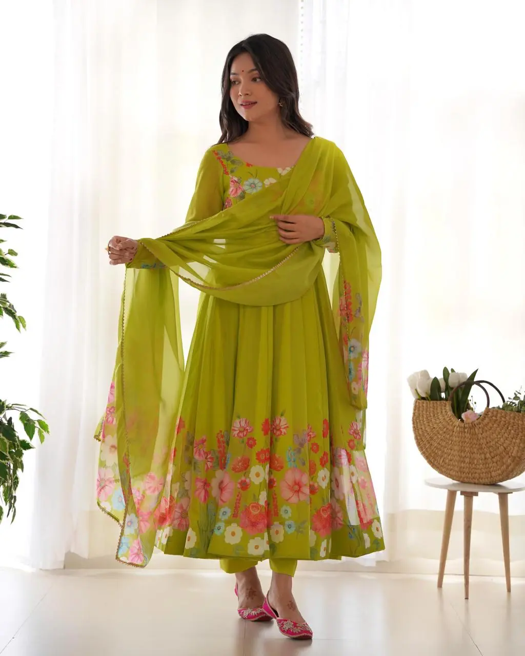 Floral Symphony Anarkali