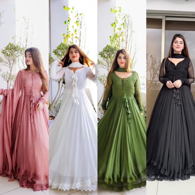 Blush Elegance Faux Georgette Anarkali