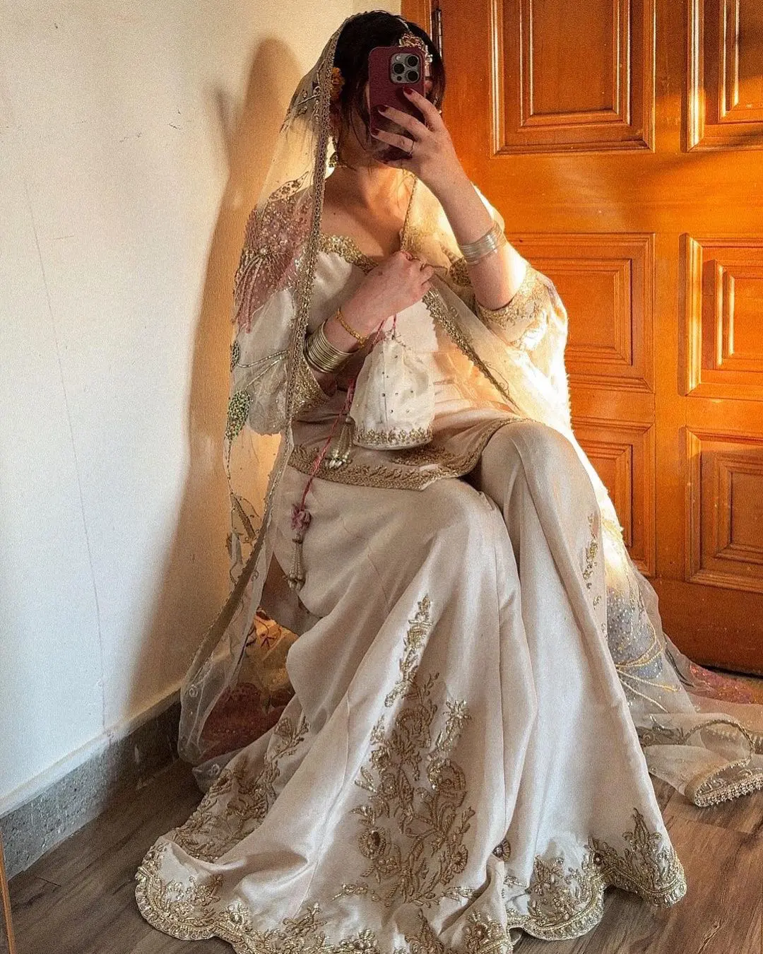 Ivory Enchantment Gharara Set