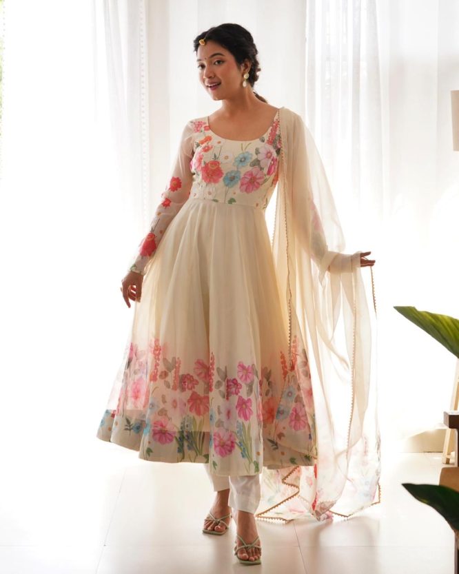 Floral Symphony Anarkali