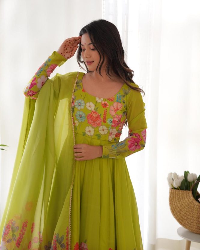Floral Symphony Anarkali