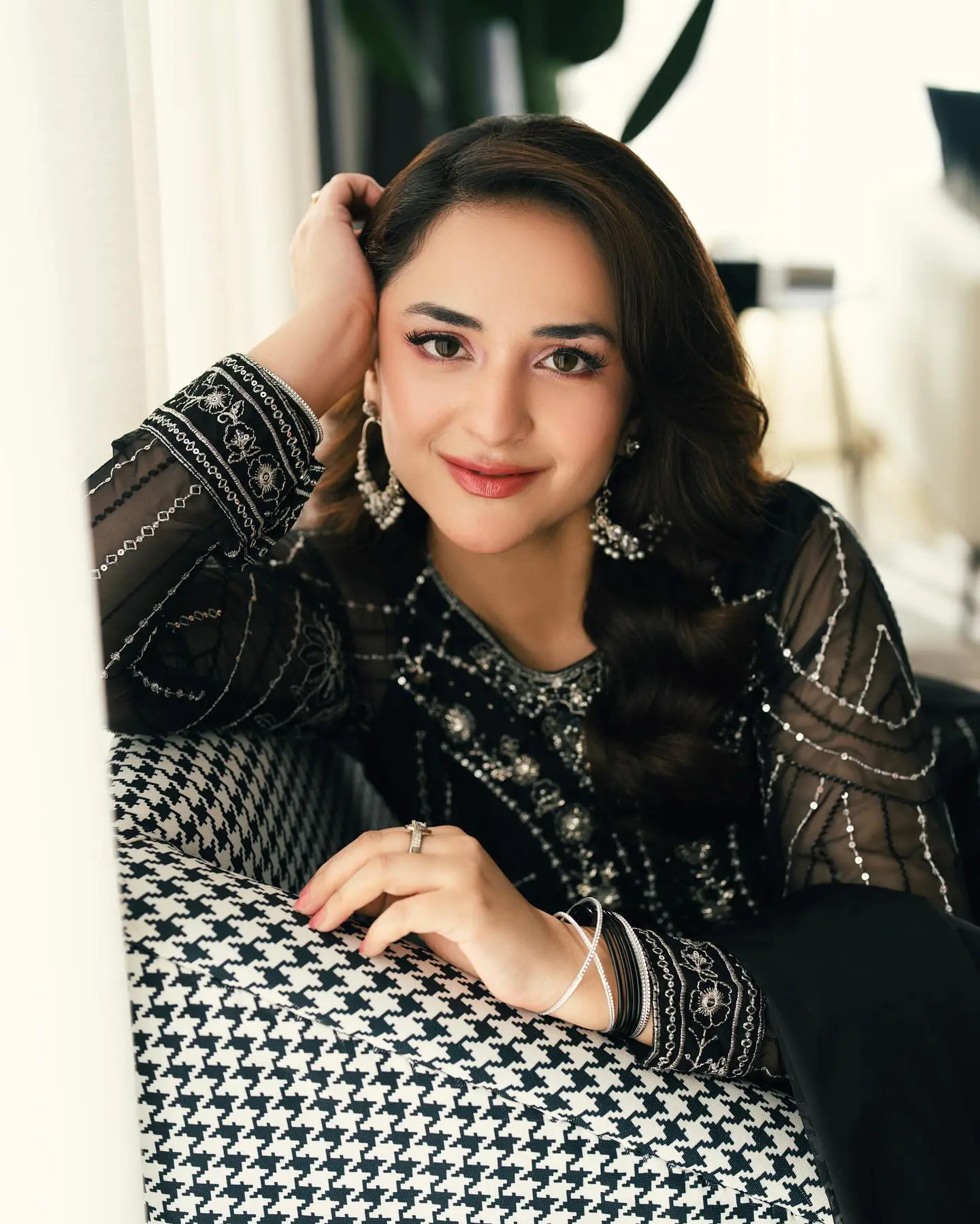 Black Suit With Silver Embroidery