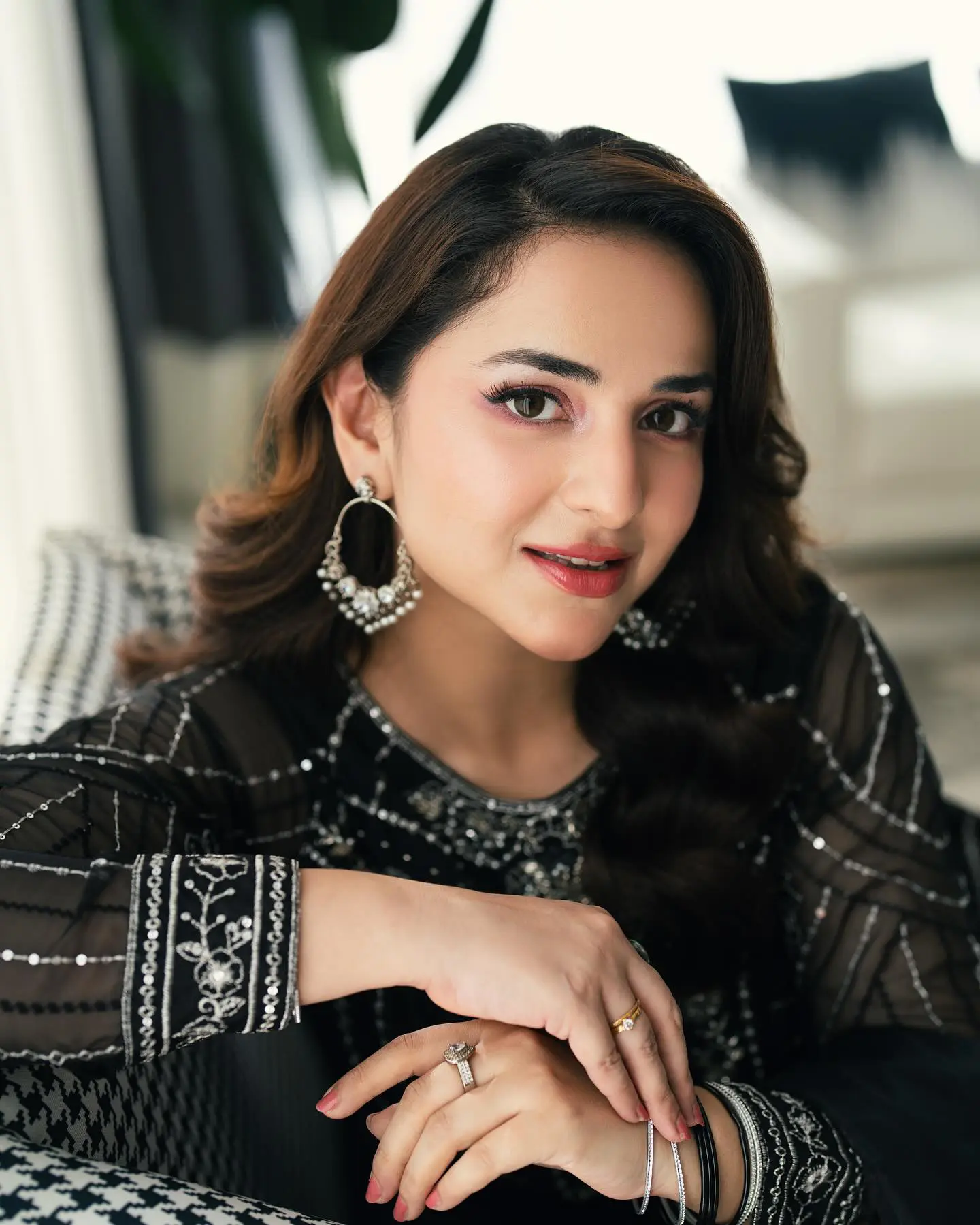 Black Suit With Silver Embroidery