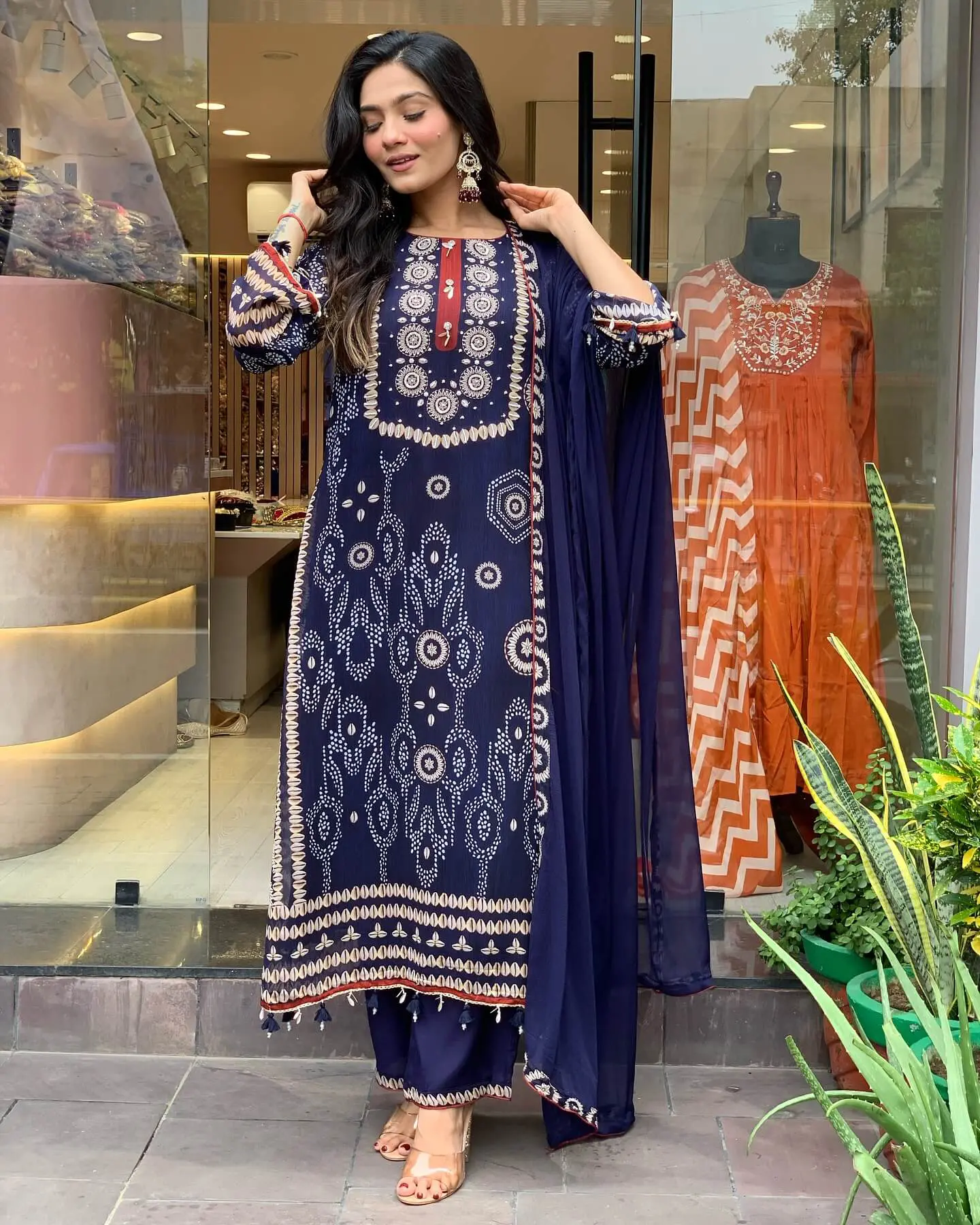 Royal Blue Handcrafted Threadwork Suit