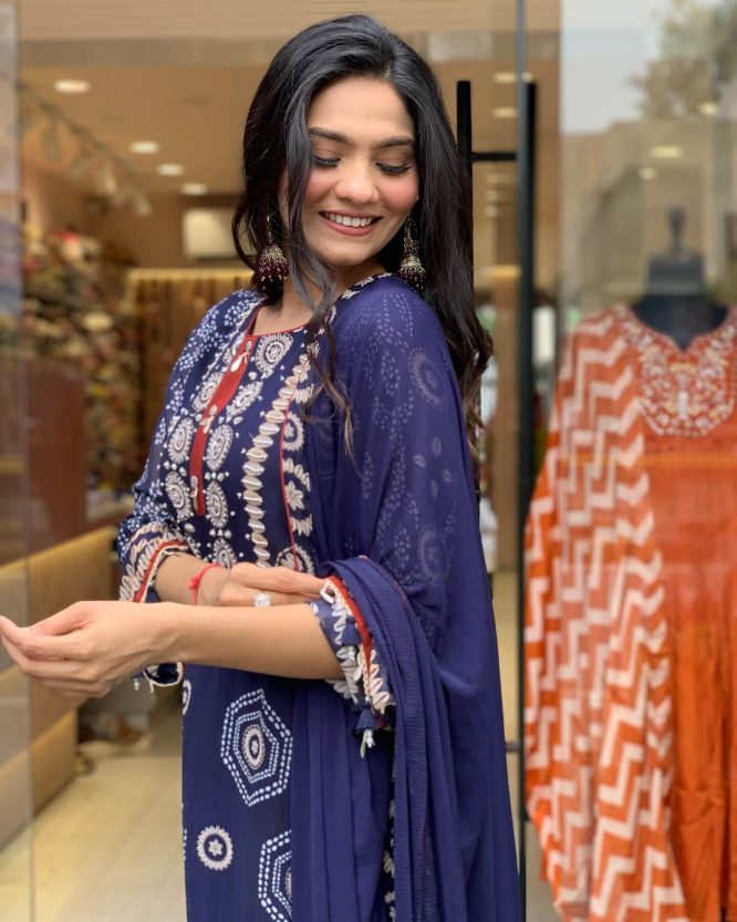 Royal Blue Handcrafted Threadwork Suit