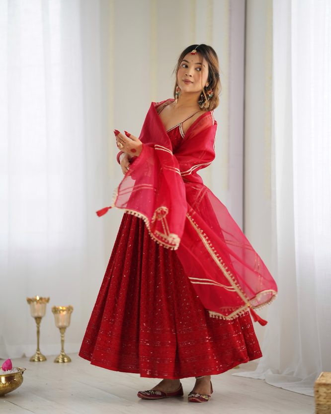 Ruby Radiance Kurti Set