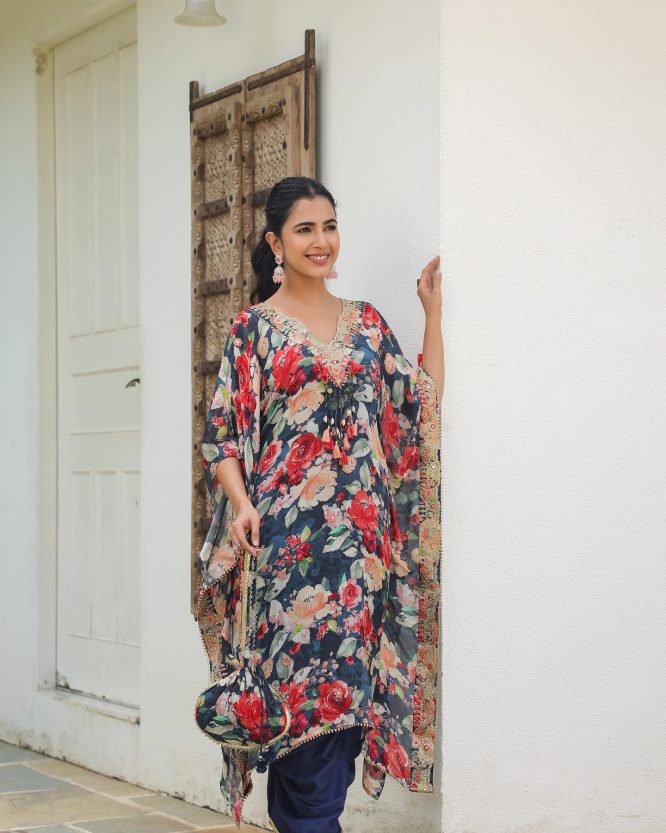 Midnight Garden Floral Premium Kaftan