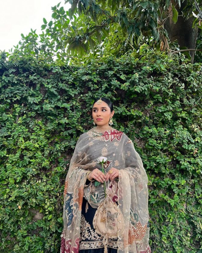 Midnight Gold Embroidered Sharara with Luxe Handcrafted Dupatta