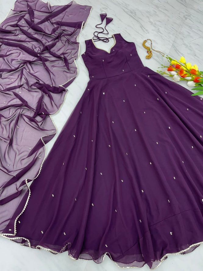 Party Wear Look Gown & Dupatta Set