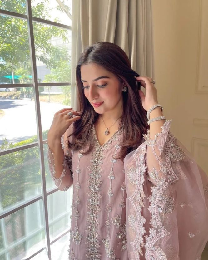 Pastel Pink  Embroidered Sharara Set