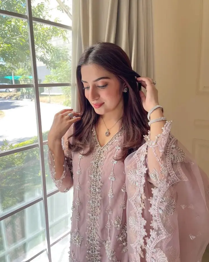 Pastel Pink Embroidered Sharara Set