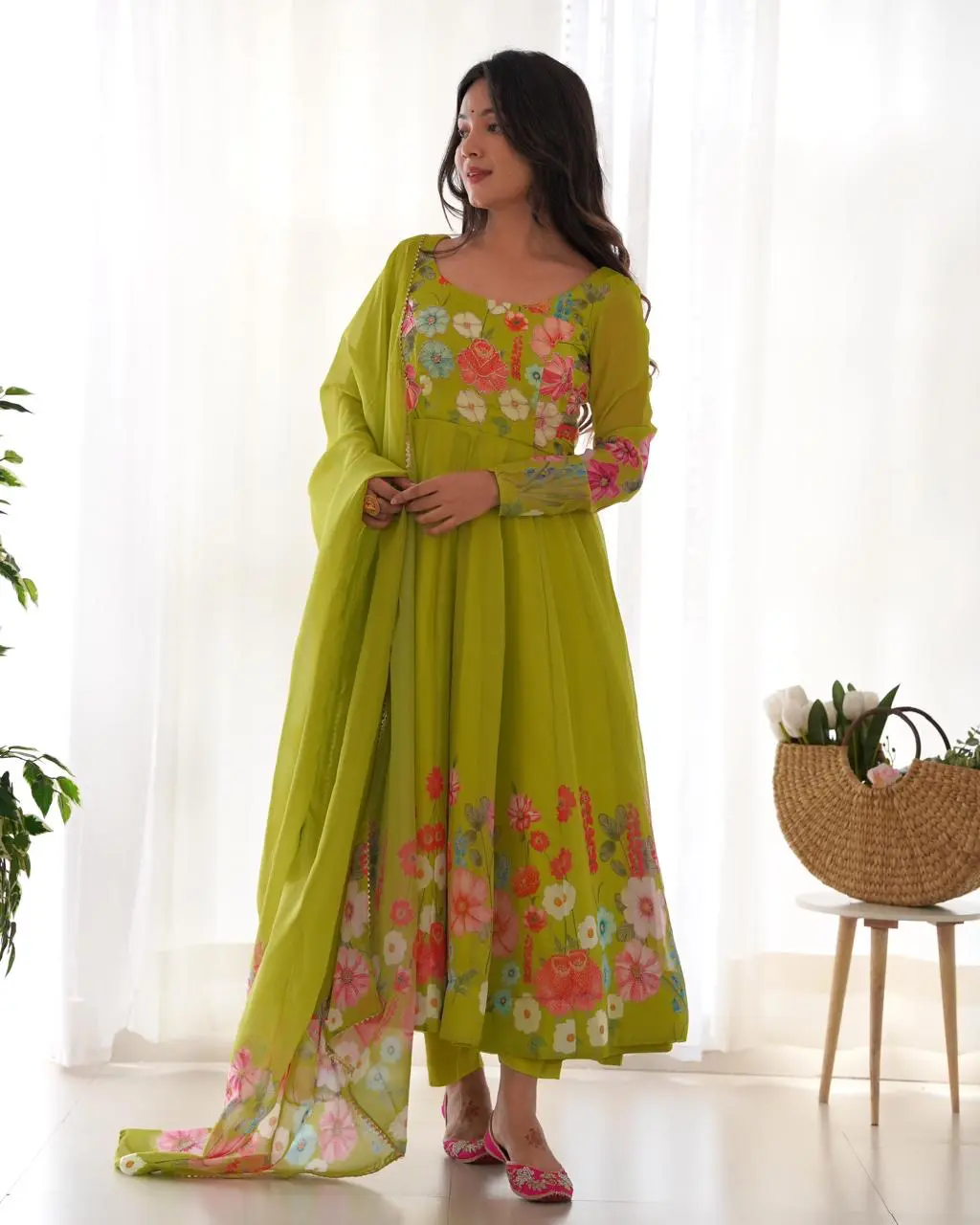 Floral Symphony Anarkali