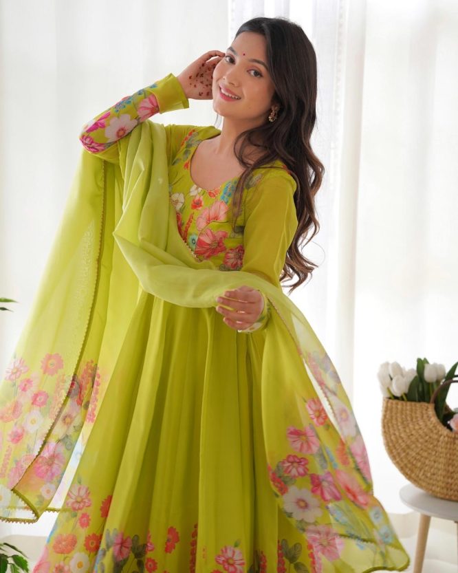 Floral Symphony Anarkali