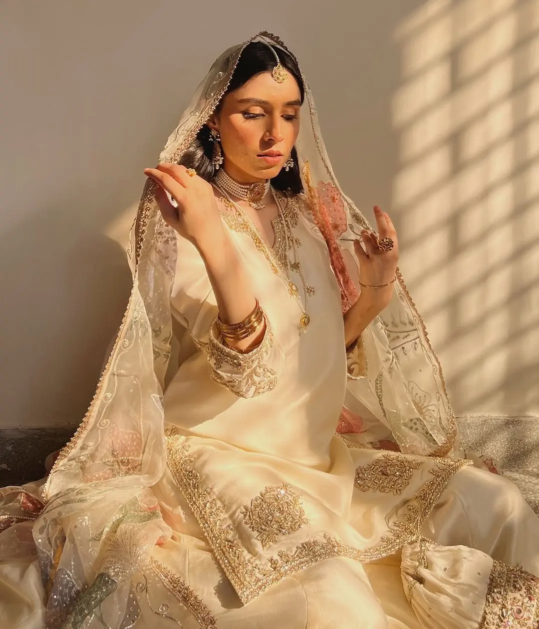 Ivory Enchantment Gharara Set