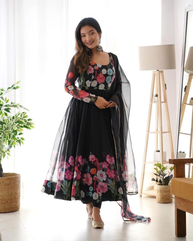 Floral Symphony Anarkali