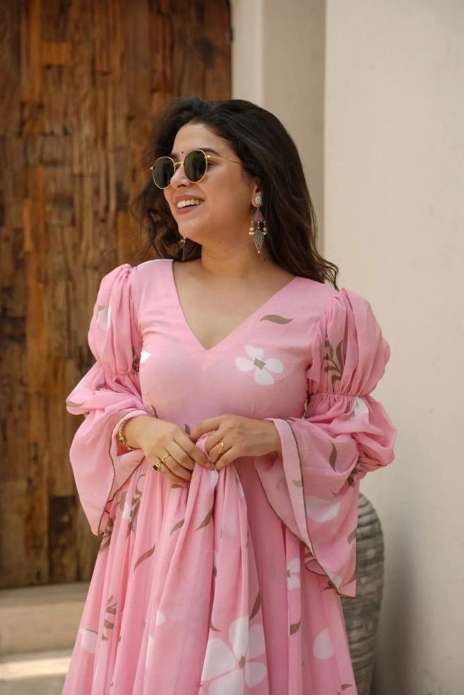 Rose Quartz Georgette Suit Set