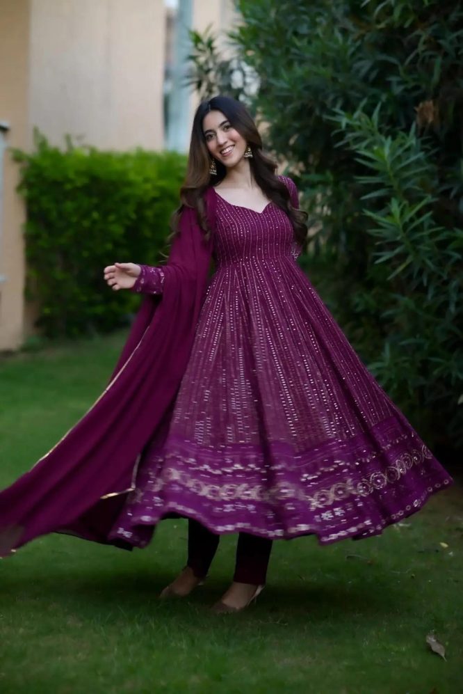 Rang-e-Mehroo Premium Anarkali Suit Set