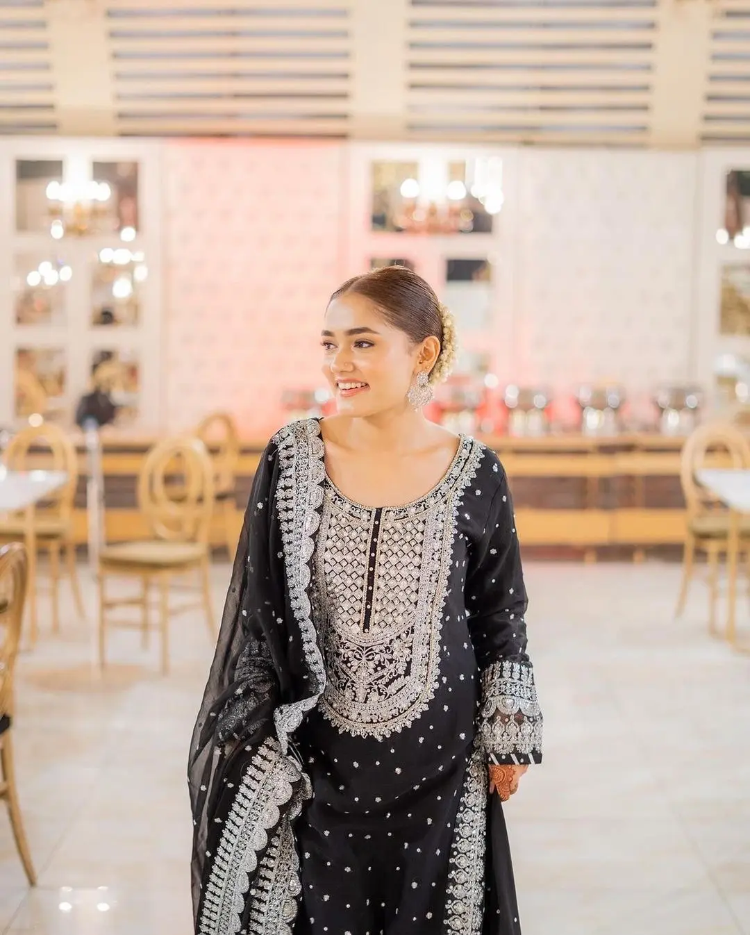 Midnight Elegance Kurti Lehenga Set