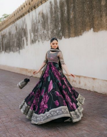Royal Shimmer Party Gown With Dupatta