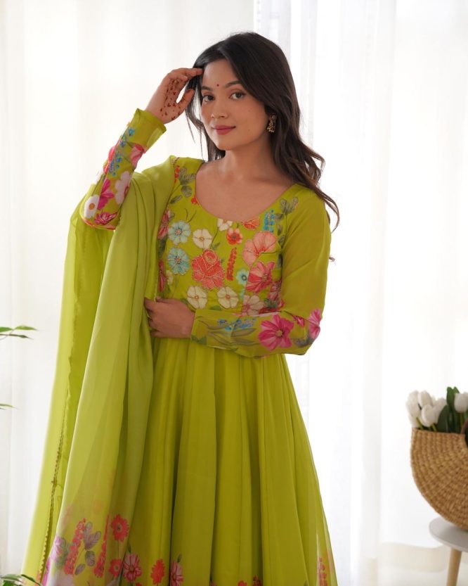 Floral Symphony Anarkali