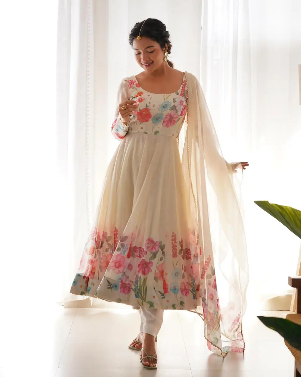 Floral Symphony Anarkali