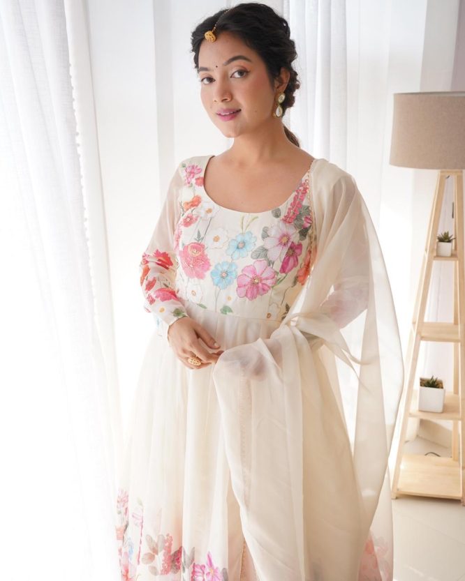Floral Symphony Anarkali