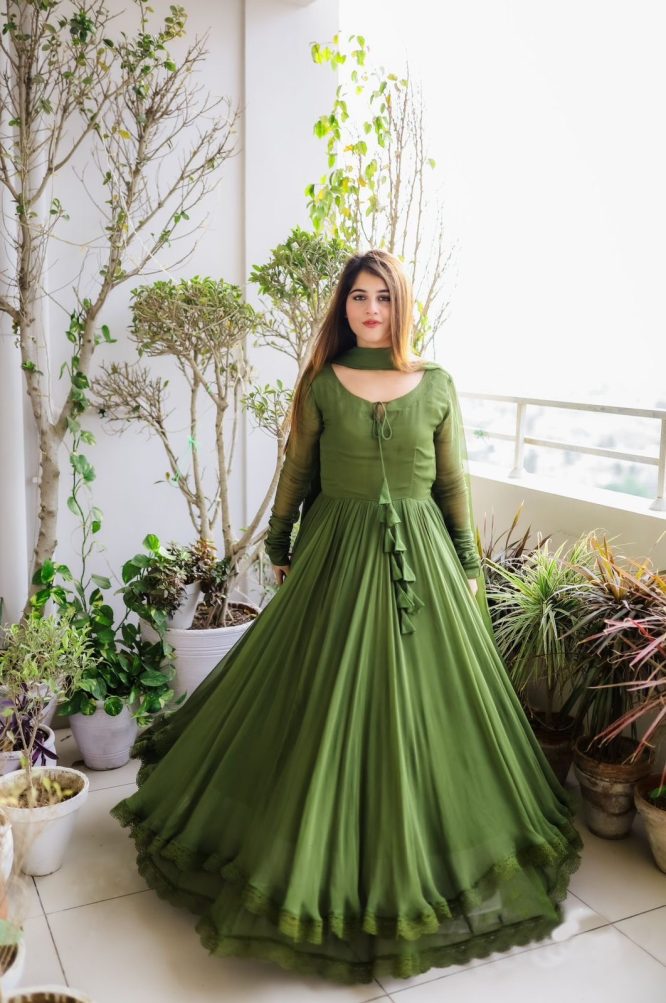 Blush Elegance Faux Georgette Anarkali