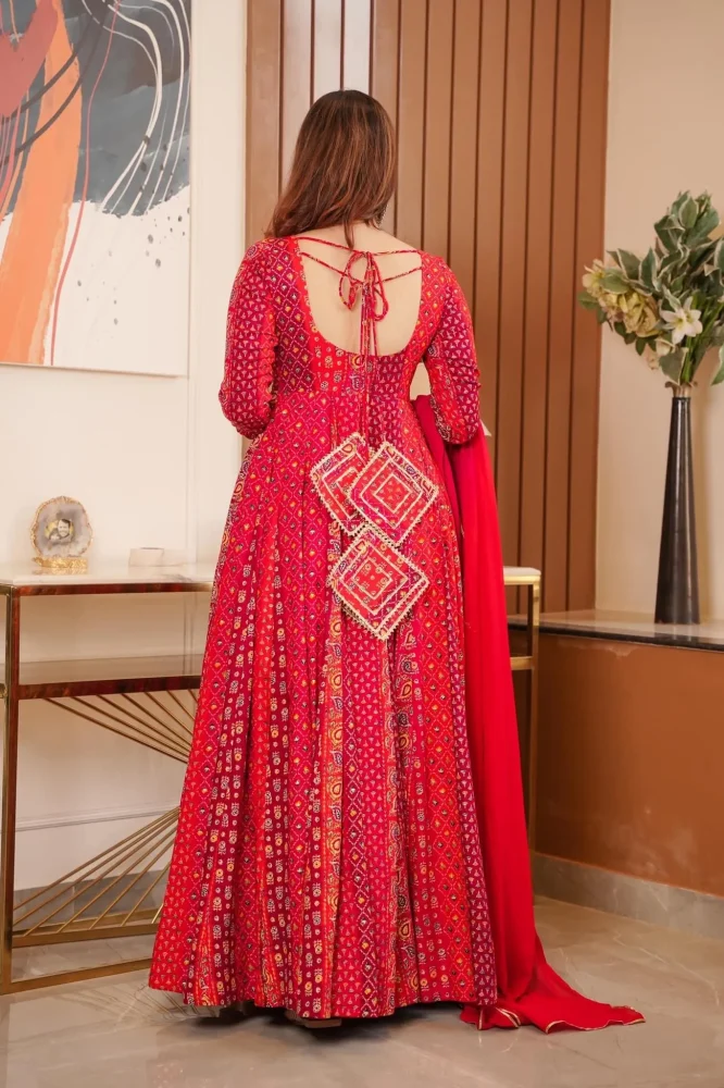 Amaira Scarlet Red Maxi Set in Rayon