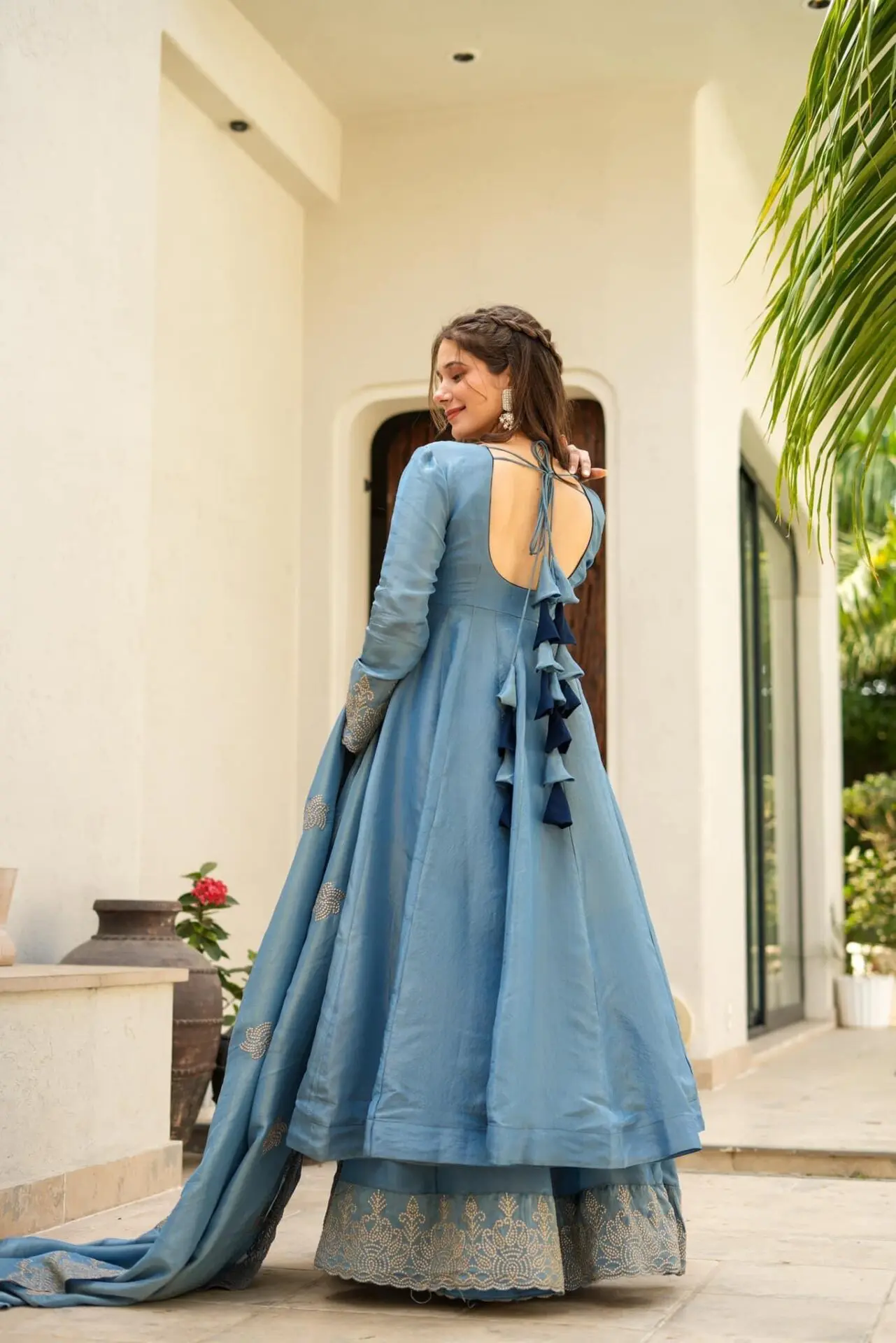 New Shivanya blue cosmos suit set