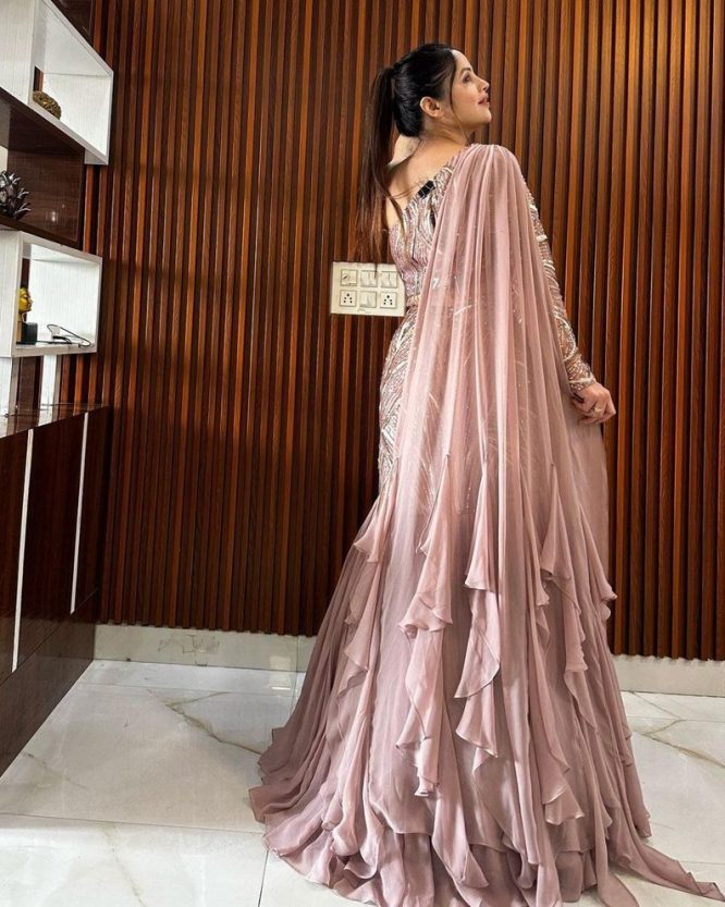Party Perfect Embroidered Fusion Lehenga   Saree