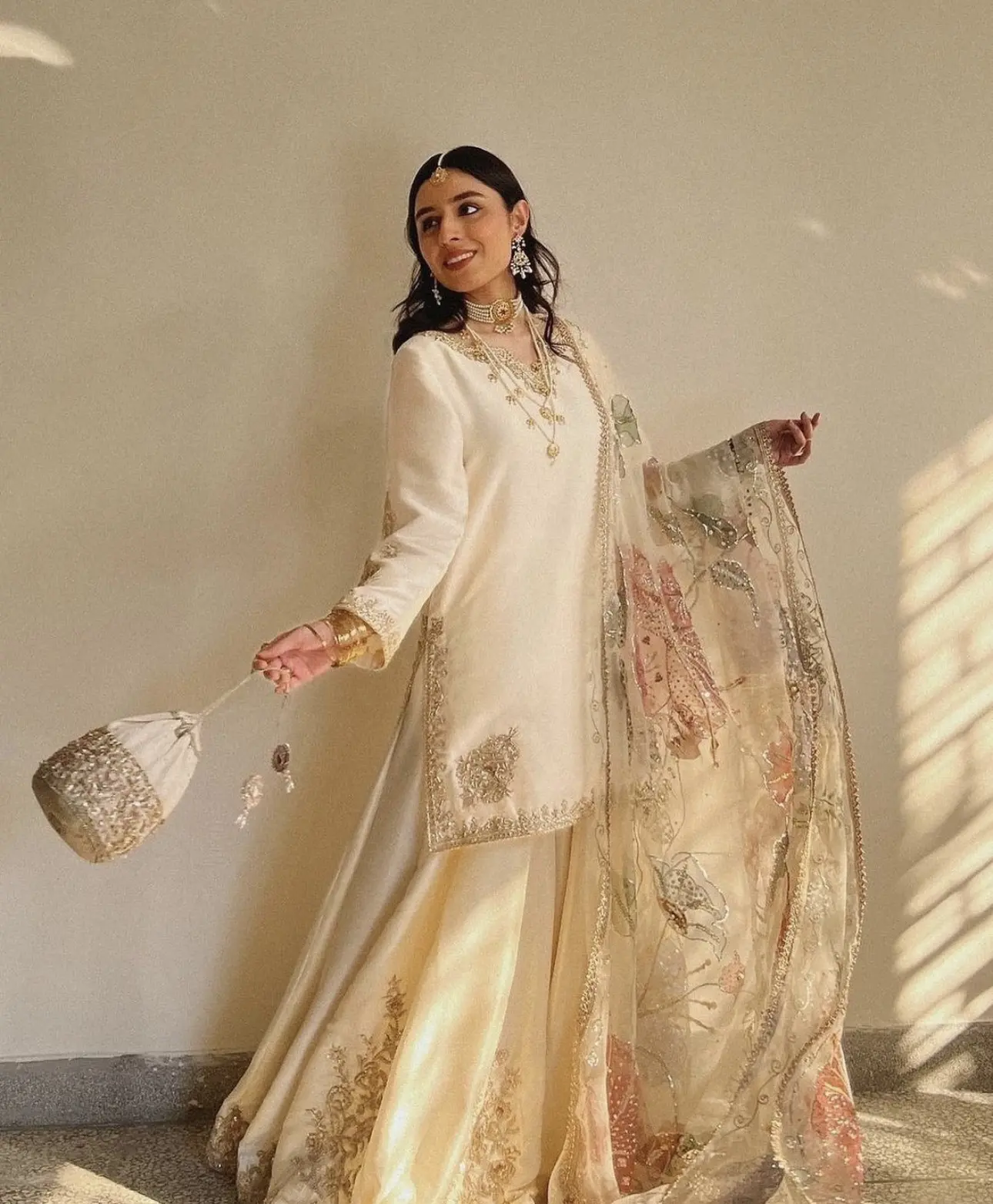 Ivory Enchantment Gharara Set