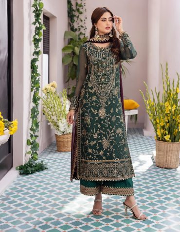 Royal Lahori Embroidered Suit Set