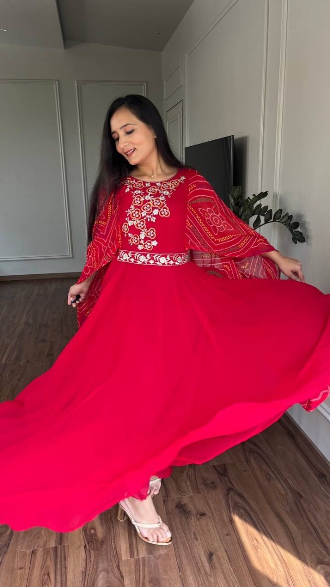 Scarlet Grace Embroidered Gown