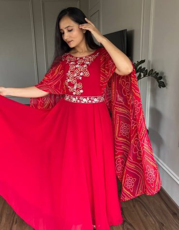 Scarlet Grace Embroidered Gown