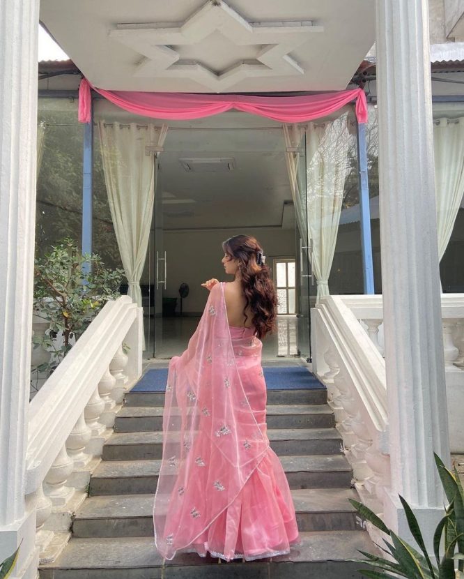 Petals in Morning Mist Lehenga Saree