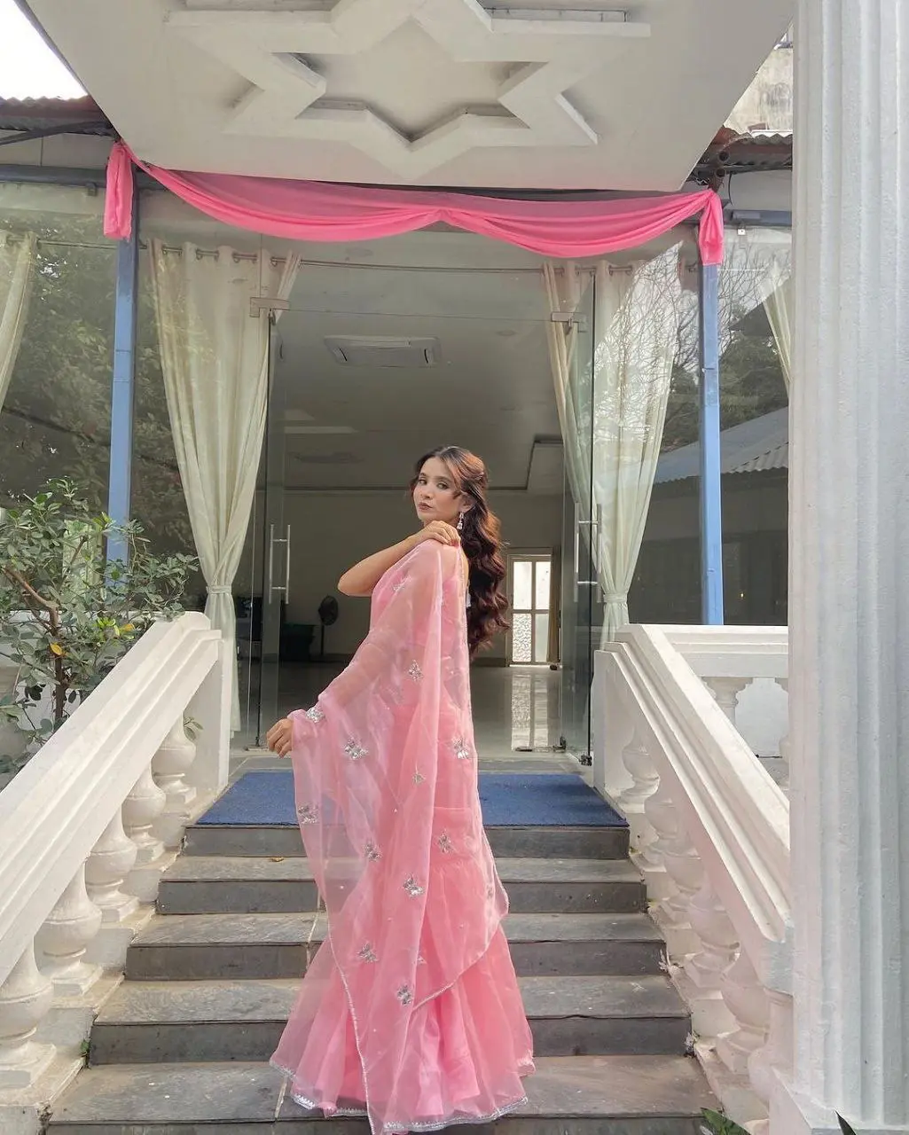 Petals in Morning Mist Lehenga Saree