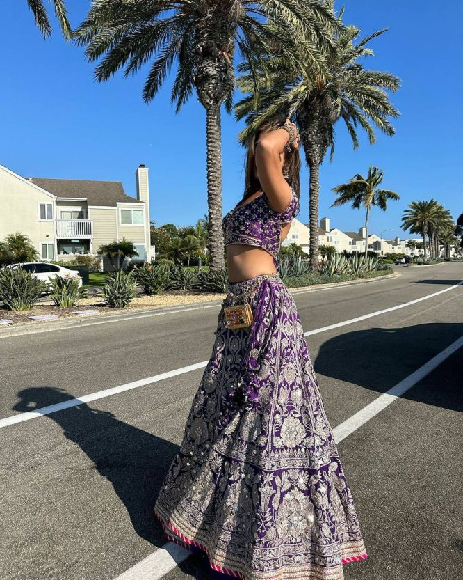 Royal Violet Elegance Lehenga