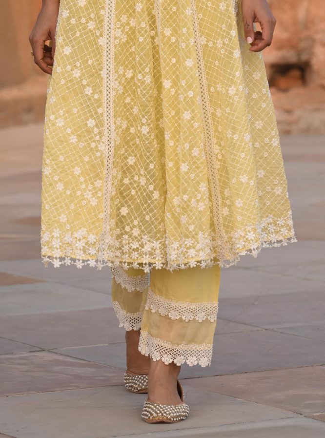 Organza Charm Anarkali Kurta Set