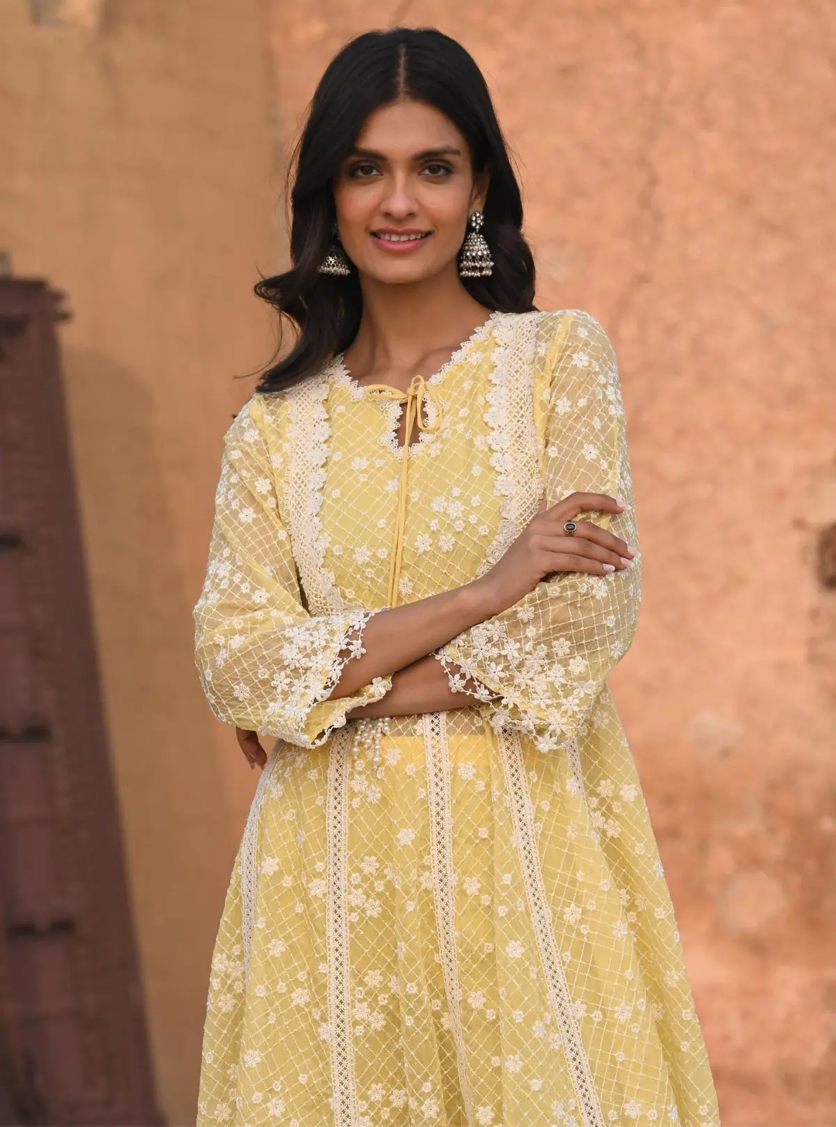 Organza Charm Anarkali Kurta Set
